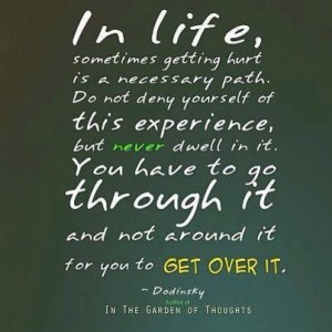 No other way around it ... When in doubt dig deep and barrel through it! 