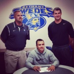 Nathan signing his Letter Of Intent to play baseball for the Bethany Swedes!